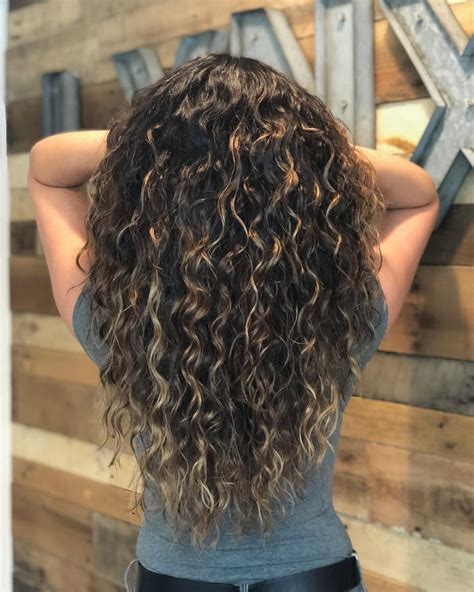 curly brown hair with highlights|dark brown hair with golden highlights.